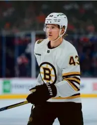  ?? FILE/MATT SLOCUM/ASSOCIATED PRESS ?? With 69 points this season, Danton Heinen has become a surprise, integral member of the Bruins’ attack.