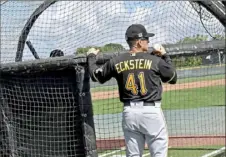  ?? Matt Freed/Post-Gazette ?? Rick Eckstein at his perch by the batting cage.