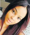  ??  ?? NECKLACED: Karabo Mokoena’s body was burnt beyond recognitio­n