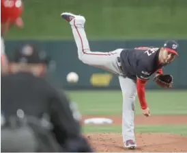  ?? AP ?? The Nationals’ Anibal Sanchez dominated the Cardinals for 7‰ innings Friday.