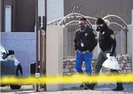  ??  ?? Bernalillo County deputies were involved in a shooting late Sunday after responding to a home on Atrisco, south of Bridge SW, following a report that a shot had been fired during a fight.