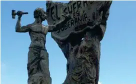  ?? FERNANDO GUTIÉRREZ ?? El monumento estaba ubicado en Llano Grande de Cartago.