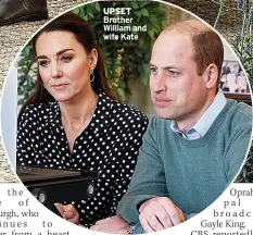  ??  ?? UPSET Brother William and wife Kate