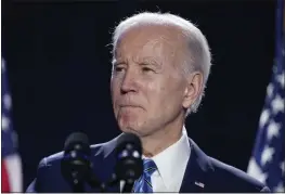  ?? EVAN VUCCI — THE ASSOCIATED PRESS ?? President Joe Biden speaks to the House Democratic Caucus Issues Conference on Wednesday in Baltimore.