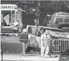  ??  ?? Right, the truck used in the attack in New York City. ANDRES KUDACKI, AP