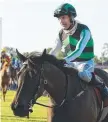  ??  ?? Jockey Paul Shiers comes back to scale after his ninth win in the Darwin Guineas