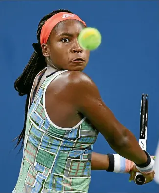  ?? GETTY IMAGES ?? Cori Gauff, 15, has her eyes on another good run at a grand slam tournament after beating Timea Babos.