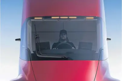  ??  ?? The Tesla Semi-Truck can manage around 500 miles on a single charge.