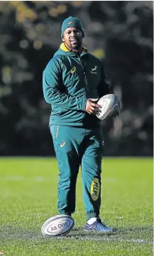  ?? Picture: STEVE HAAG/GALLO IMAGES ?? ROLLING OUT BIG GUNS: Mzwandile Stick, backline coach for Boks, has confirmed that coach Rassie Erasmus will field his best team against Wales.