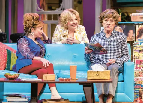  ?? BRETT BEINER ?? Elizabeth Ledo as Truvy, left, Susie McMonagle, center, and Janet Ulrich Brooks as Ouiser star in a new stage production of“Steel Magnolias” through Aug. 7 at Drury Lane Theatre in Oakbrook.