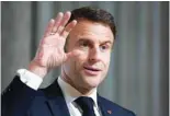  ?? ?? French President Emmanuel Macron