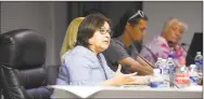  ??  ?? Representa­tive Anabel Figueroa, a member of the Board of Representa­tives’ Appointmen­ts Committee, questions Chris Murtha at the Government Center.