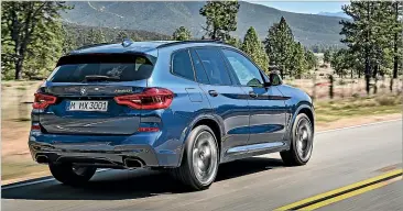  ??  ?? The X3 M40i is just 0.4 seconds slower to 100kmh than the Z4 M40i. Would you really notice?