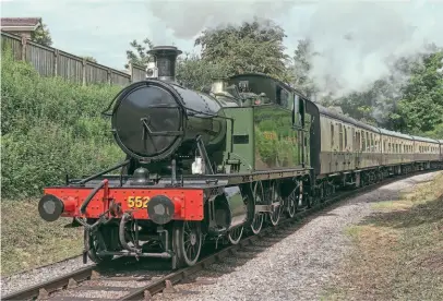  ??  ?? While GWR prairie No. 5526 (pictured) is to spend the season on hire to other heritage lines, sister No. 5542 and GWR 0-6-0PT No. 1369 are booked to haul South Devon Railway trains when they resume on Monday, May 17. ANDY LOCK/SDR