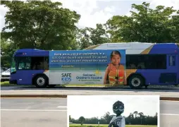  ??  ?? Safe Kids Southwest Florida uses bus wraps to convey messages about water safety.