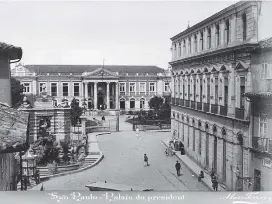  ?? ACERVO INSTITUTO MOREIRA SALLES ?? Centro. Imagem do Largo São Bento, em São Paulo, por volta de 1892