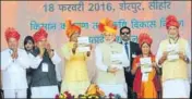  ?? HT FILE PHOTO ?? Prime Minister Narendra Modi and senior BJP leaders launch the Pradhan Mantri Fasal Bima Yojana in 2016.