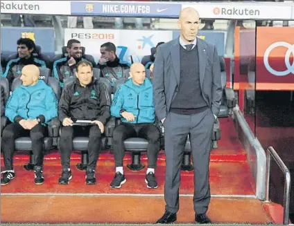  ?? FOTO: MORATA ?? Zidane lamentó no haber ganado en el Camp Nou, pero se mostró contento por el partido de sus jugadores
