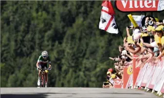  ?? (Photo AFP) ?? Fabio Aru, vainqueur à la ‘‘Planche’’ en , avec les Vosges pour décor.