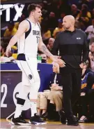  ?? Scott Strazzante / The Chronicle ?? Guard Luka Doncic is a big reason that Jason Kidd has guided Dallas to the Western Conference finals.