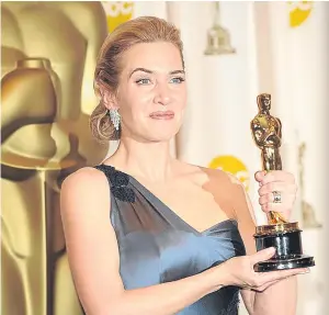  ?? Picture: PA. ?? Kate Winslet with her Oscar for The Reader in 2009, in which she excluded Harvey Weinstein from her acceptance speech.