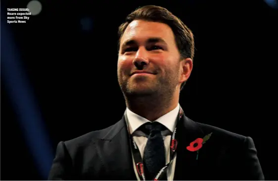  ?? Photo: RICHARD HEATHCOTE/GETTY IMAGES ?? TAKING ISSUE: Hearn expected more from Sky Sports News