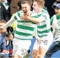  ??  ?? BEAMING BHOYS McGregor and Celts impress against Bayern