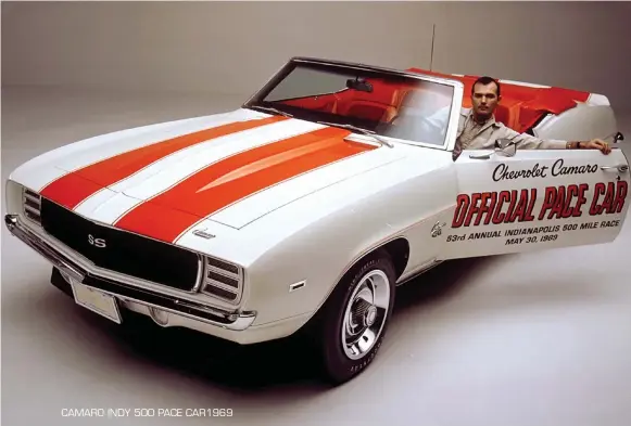  ??  ?? CAMARO INDY 500 PACE CAR1969