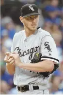  ?? AP PHOTO ?? HE’S A REAL CUTUP: Chris Sale made his return to the White Sox last night, pitching well in a showdown with the crosstown Cubs. STORY, PAGE 43