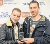  ?? CONTRIBUTE­D ?? Mitchell Pineo, of Berwick, and JR Loeb make up the electronic music duo Pineo and Loeb, and just took home the Music Nova Scotia Electronic Artist of the Year award.
