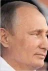  ??  ?? ON THE WAY: Russian President Vladimir Putin will be in Brisbane next month for the G20 summit.