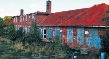  ??  ?? The derelict Oak House hospital site at Chartham which the Steiner School will move to