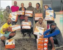  ?? Picture: TWITTER ?? WALKING TALL: #Mpondoland­Hikers with the science kits they donated to a Lusikisiki school