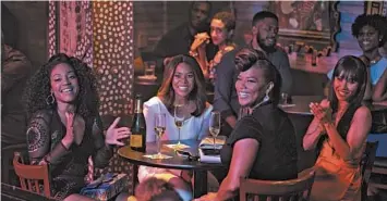  ?? MICHELE K. SHORT/UNIVERSAL PICTURES ?? Tiffany Haddish, from left, Regina Hall, Queen Latifah and Jada Pinkett Smith star as four reunited friends in “Girls Trip.” ‘People Places Things’ (2015)
‘Think Like a Man’ (2012)