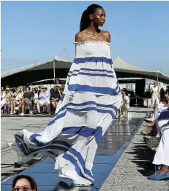  ?? Pictures: Ruvan Boshoff ?? An outfit by Gavin Rajah at the Cape Town Resort Collection­s at the V&A Waterfront in Cape Town.