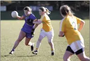  ??  ?? Wicklow’s Katie Miley in action against Antrim recently.