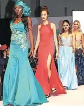  ?? Picture: SUPPLIED ?? GLITZ AND GLAMOUR: Models on the catwalk showcasing designer Carlos Fritz’s garments in Dubai last year