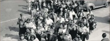  ??  ?? BRAVE EXAMPLE: The 1956 Women’s March in South Africa.