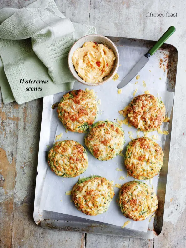  ??  ?? Watercress
scones