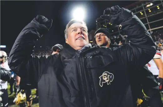 ?? Cliff Grassmick, Daily Camera ?? Coach Mike MacIntyre has worked wonders at CU, but the story is just a sequel. He performed a similar feat at San Jose State.