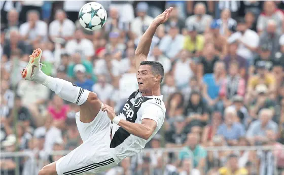  ??  ?? Juventus’ Cristiano Ronaldo during a friendly match.