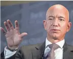  ??  ?? Jeff Bezos, says the National Enquirer threatened to publish nude photos of him unless his private investigat­ors backed off the tabloid.