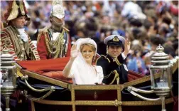  ??  ?? The Duke and Duchess of York on their wedding day in 1986