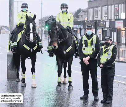  ??  ?? Crackdown Police are looking to curb anti social behaviour