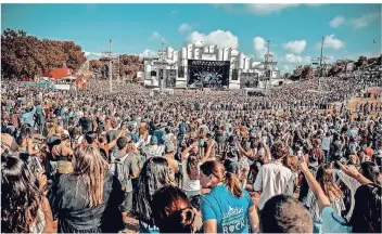  ?? FOTO: POE GMBH ?? Dsa Festival Rock in Rio, hier der Ableger in Lissabon, will nach Düsseldorf kommen.