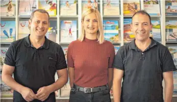  ?? FOTO: PRIVAT ?? Tobias Bosslet, Carolin Selg und Andreas Jahnel vom Reisebüro „Holiday“sehen viel Potenzial am Standort Riedlingen.