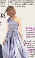  ??  ?? Mindful fashion: midi dress, £325, isabellefo­x.com Embroidere­d jumper, £895, mandkhai.com