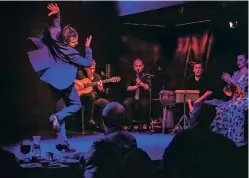  ?? PHOTOS BY GABRIELA CAMPOS THE NEW MEXICAN ?? LEFT: Carlos Menchaca whirls onstage Thursday at El Flamenco Cabaret.