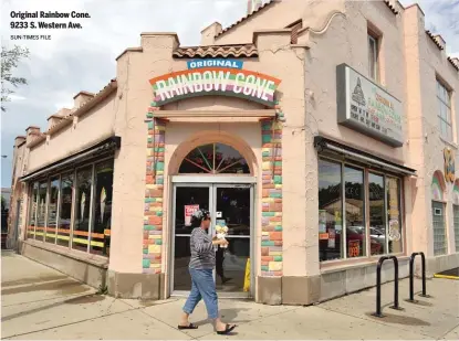  ?? SUN-TIMES FILE ?? Original Rainbow Cone. 9233 S. Western Ave.