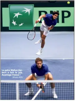  ?? (Photo AFP) ?? La paire Mahut-Herbert a fait le job. Avantage France !